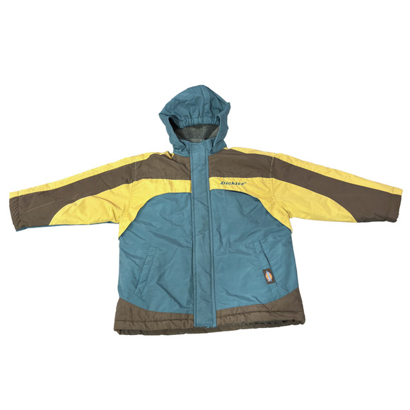 Dickies Teal Colorblock Insulated Full Zip Winter Parka Jacket Size Small - Picture 1 of 16